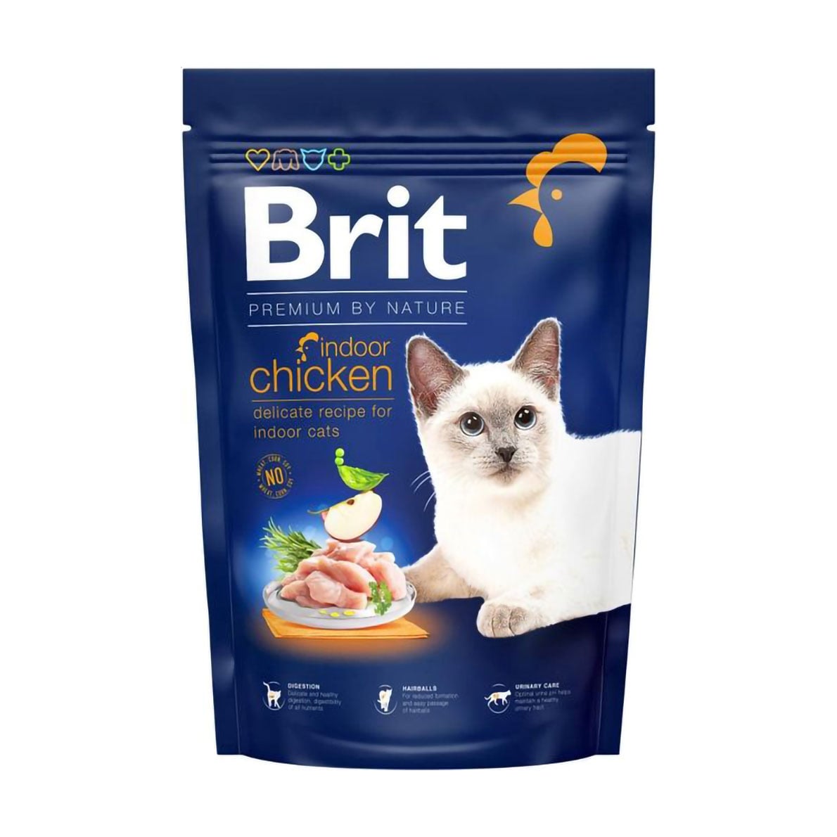 Сухий корм для кішок, що мешкають у приміщенні Brit Premium by Nature Cat Indoor з куркою, 1.5 кг